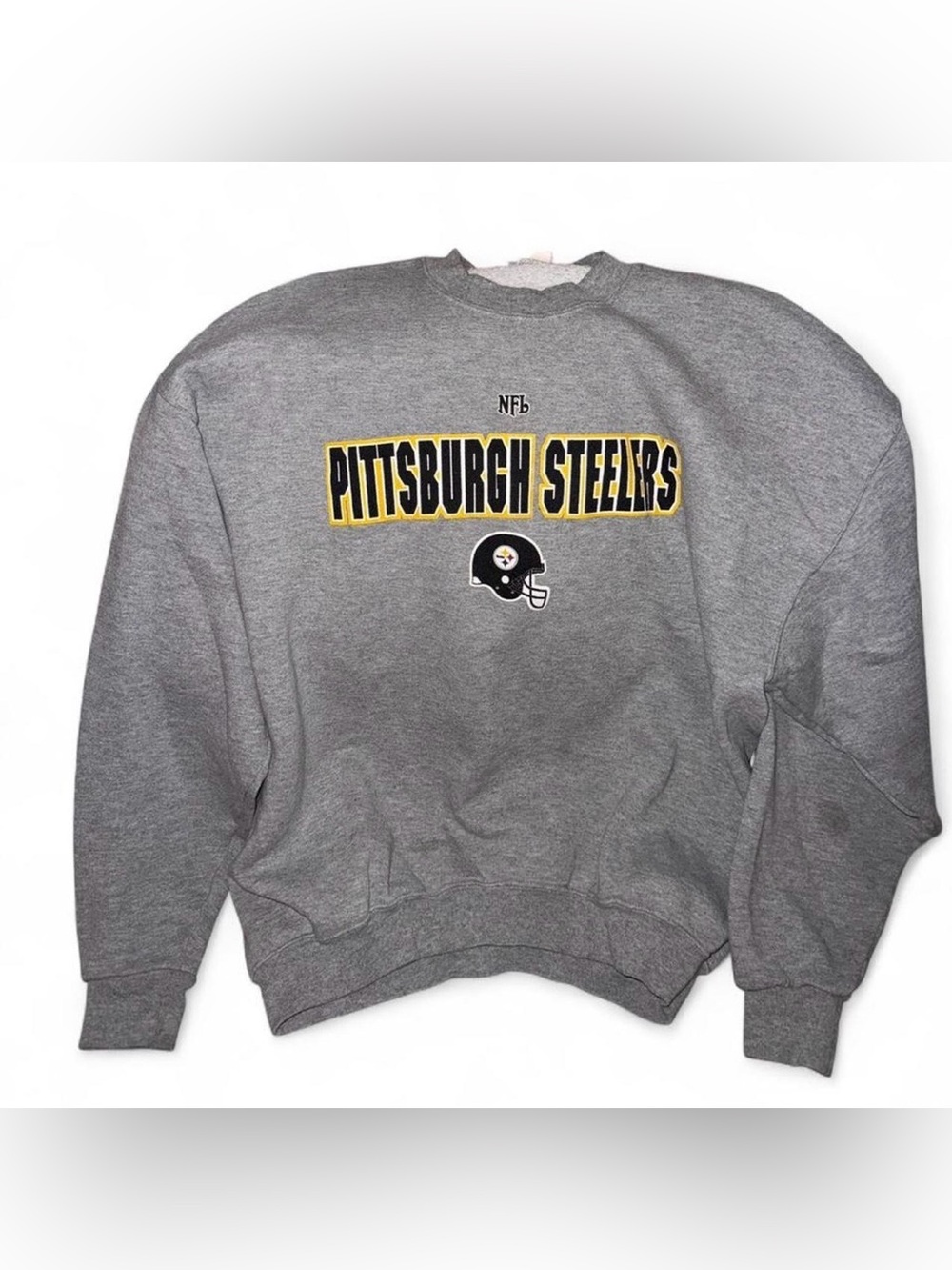 Vintage NFL Pittsburgh Steelers Gray Crewneck Sweatshirt Sz XL